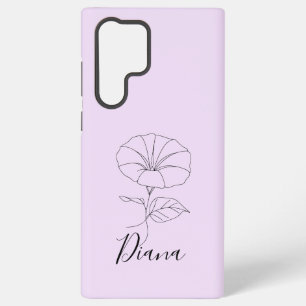 Custom September Morning Glory Birth Flower Gift Samsung Galaxy Case