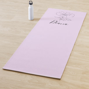 Custom September Morning Glory Birth Flower Gift  Yoga Mat