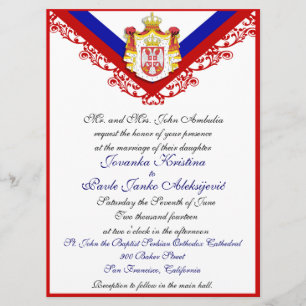 Custom Serbian Wedding Invitations
