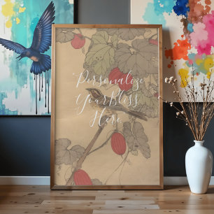 CUSTOM Serene Japanese Lakeside Birds Print