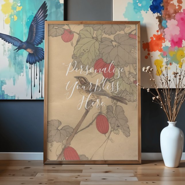 CUSTOM Serene Japanese Lakeside Birds Print  (Creator Uploaded)