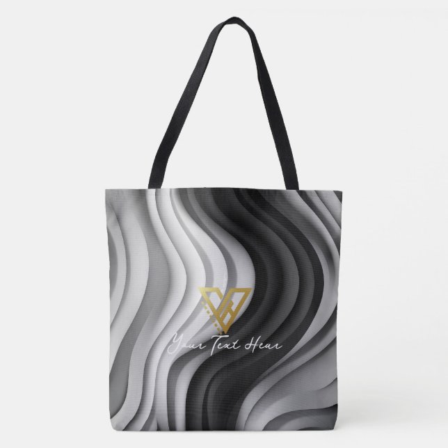 Custom : Serene Swirls Custom Tote Bag (Front)