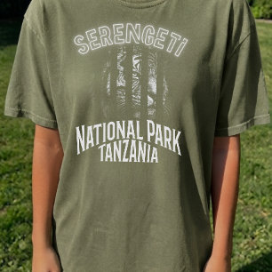 Custom SerengetiNationalPark Tanzania Wildlife T-Shirt
