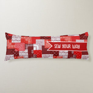 Custom Sewing Patchwork Bandana Quilt Pattern Body Pillow
