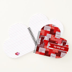 Custom Sewing Patchwork Bandana Quilt Pattern Notebook