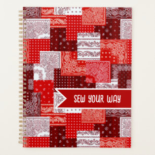 Custom Sewing Patchwork Bandana Quilt Pattern Planner
