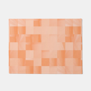 Custom Shades of Peach Fuzz Squares Doormat