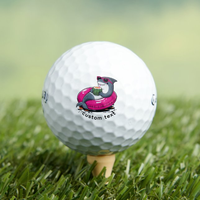 Custom Shark Vacation Golf Ball Gift - Shark Lover (Insitu Tee)