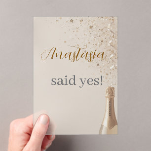 Custom She Said Yes Bridal Shower Invitation