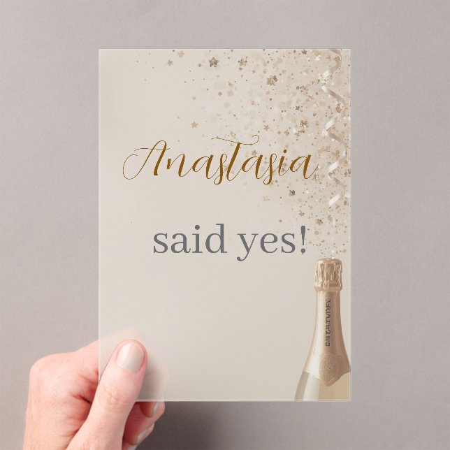 Custom She Said Yes Bridal Shower Invitation (Insitu (Handheld))