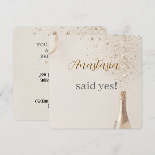 Custom She Said Yes Bridal Shower Invitation