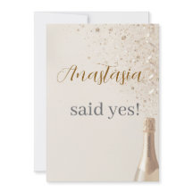 Custom She Said Yes Bridal Shower Invitation