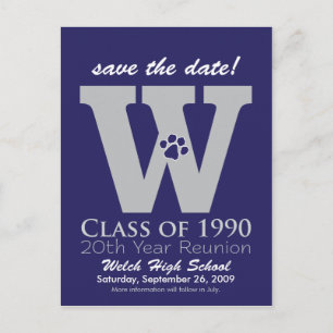 ::custom::_sheila Class Reunion Save-the-Date v1 Announcement Postcard