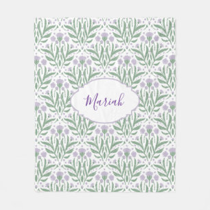 Custom sherpa baby blanket with personalized name.