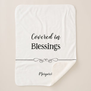 Custom Sherpa Blanket with Name & Message