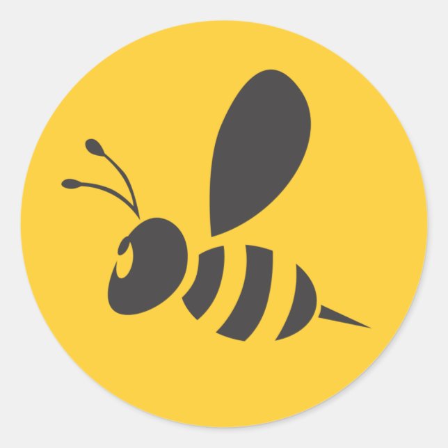 Custom Shirts :  Elegant Bee Icon Shirts Classic Round Sticker (Front)
