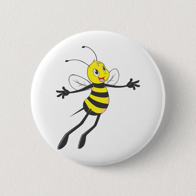Custom Shirts : Flying Bee Shirts 2 Inch Round Button (Front)