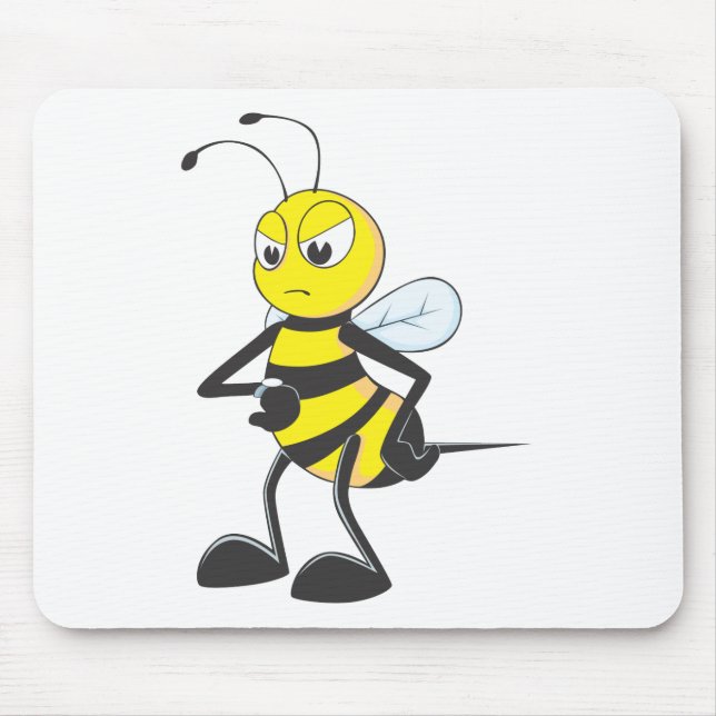 Custom Shirts : Waiting Irritated Bee Shirts Mouse Pad (Front)