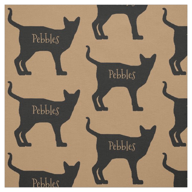 Custom Siamese Cat Fabric (Swatch)