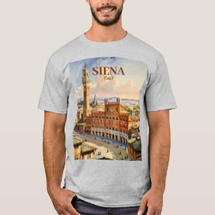 Custom Siena Italy Travel Vintage Piazza del Campo T-Shirt