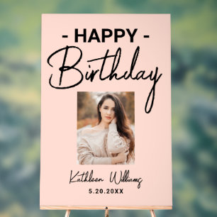 Custom sign for her birthday, Happy birthday Decor