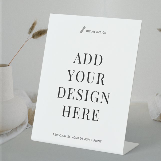 Custom Sign Printing 8x10" Pedestal Business Sign (Custom 8x10" Pedestal Sign Printing)