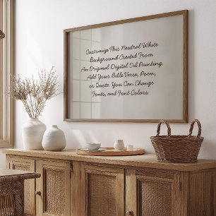 Custom Sign Upload Your Own Words Neutral White