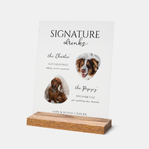 Custom Signature Drink Signs With Dogs