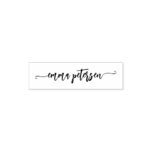 Custom signature modern script self-inking stamp