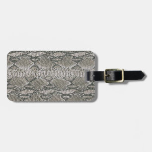 Custom Silver Snake Skin Luggage Tag