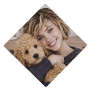Custom Simple 1 Photo Graduation Cap Topper