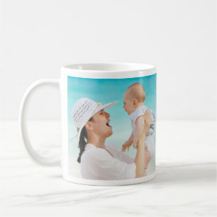 Custom Simple 2 Horizontal Photos Coffee Mug