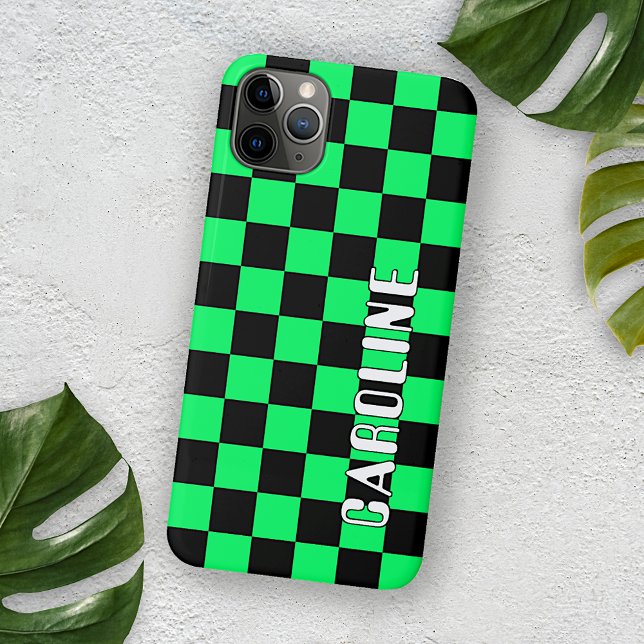 Custom Simple Abstract Geometric Check Mosaic Art Case-Mate iPhone Case (Creator Uploaded)