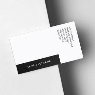 Custom Simple Basic Minimalist Unique White Business Card