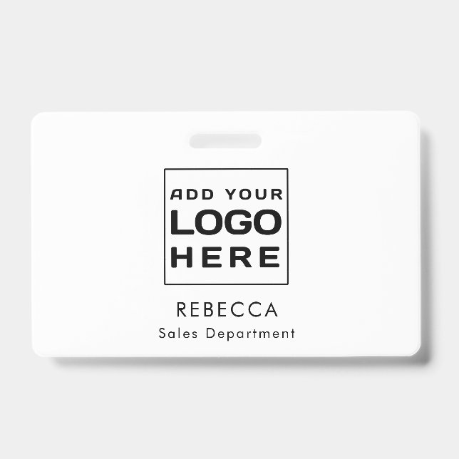 Custom Simple Business Logo Employees Badge (Front)