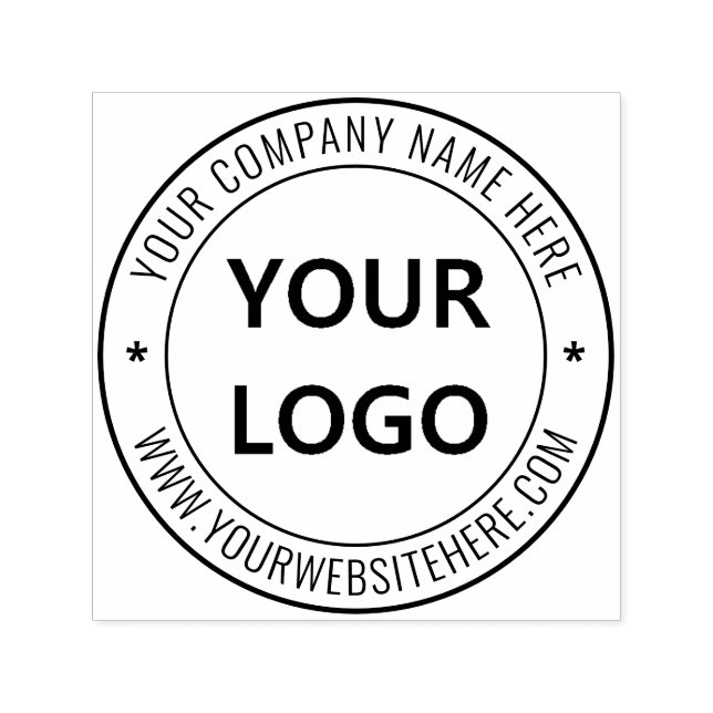 Custom Simple Business Logo Professional Modern Self-inking Stamp (Design)