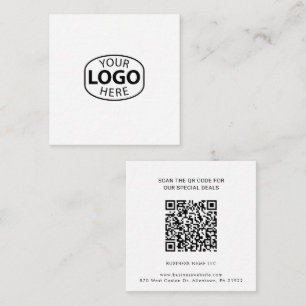 Custom Simple Business Logo QR Code Card