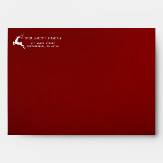 Custom Simple Cute Christmas Reindeer Envelope