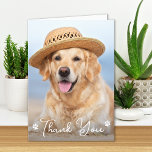 Custom Simple Dog Pet Photo Vet Tech Veterinarian  Thank You Card<br><div class="desc">Say 'Thank You' to your wonderful veterinarian with a cute personalized pet photo card from the dog or cat! "Thanks for being the best Veterinarian !" Personalize with the dog's name & favourite photo. Personalize the inside with your special message or delete to handwrite. This Veterinary medicine professional card is...</div>