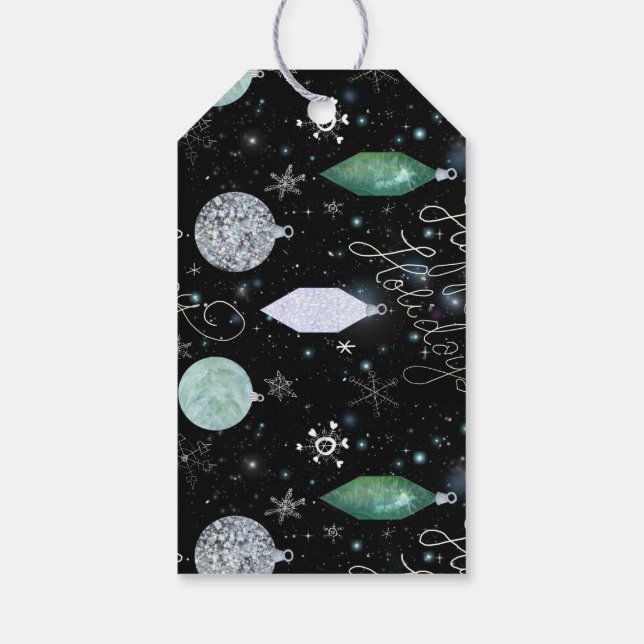 Custom Simple Elegance Holiday gift tag (Back)