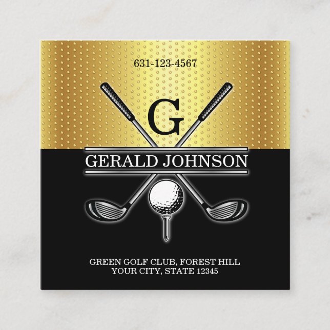 Custom Simple Elegant Gold Gradient Business Card (Front)