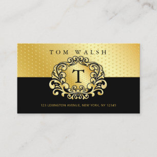 Custom Simple Elegant Gold Speckle Business Card