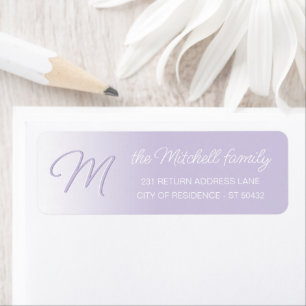 Custom Simple Elegant Lavender Violet Monogram