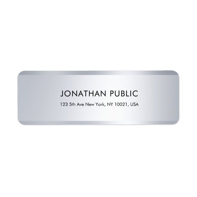 Custom Simple Elegant Modern Silver Template (Front)