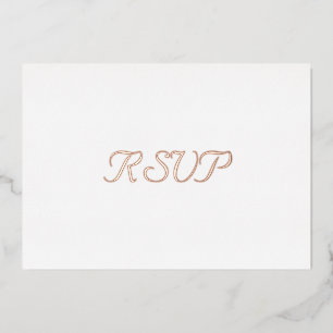 Custom Simple Elegant Party Event RSVP Rose Gold