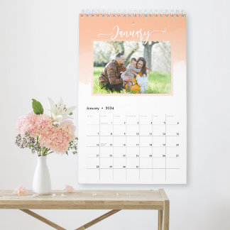 Custom simple family photo 2025 calendar