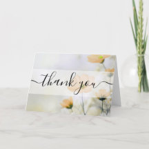 Custom Simple Little Orange Flowers Thank You