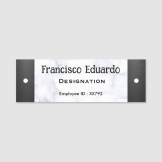 Custom Simple Logo Magnetic & Pin Employee Name Tag