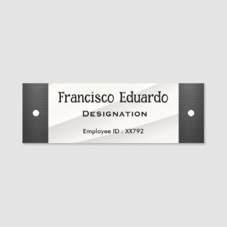 Custom Simple Logo Magnetic & Pin Employee Name Tag