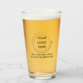 Custom Simple Logo & Text Business  Glass